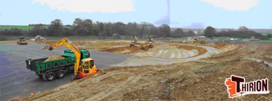 Travaux de terrassement en novembre 2015, photo Thirion