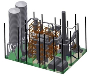 La chaufferie de Grängesberg en Suède, schéma Renewa