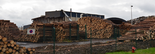 La chaufferie Recybois derrière le parc à bois des Paletteries François, photo Frédéric Douard