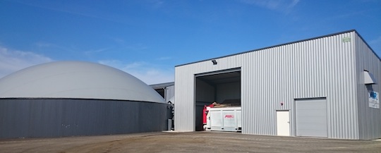 Le bâtiment de préparation de la ration à Landresse, photo incorporateur-biogaz.com