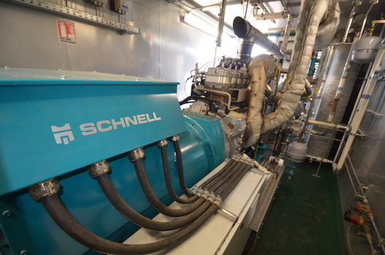 Le moteur de cogénération Schnell, photo Frédéric Douard
