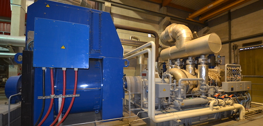 Le turbo-alternateur de Recybois à Virton, photo Frédéric Douard