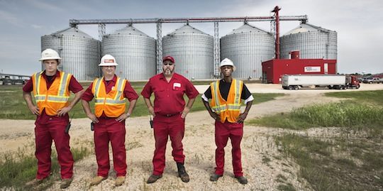 L'usine de production de granulés de bois de Woodville au Texas, photo German Pellets