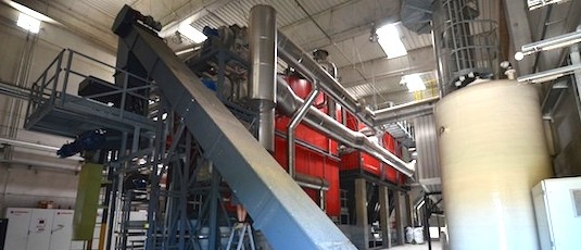 La chaudière Uniconfort Global à la centrale de Sospiro, photo Frédéric Douard