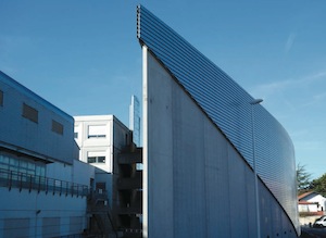La chaufferie biomasse de l'hôpital Saint-Léon de bayonne, photo Dalkia