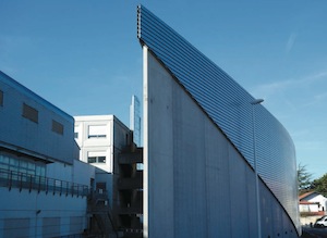 La chaufferie biomasse de l'hôpital Saint-Léon de bayonne, photo Dalkia