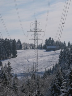 Ligne électrique helvète, photo Energie Bois Suisse