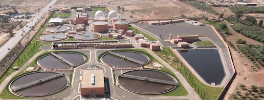 Production de biogaz à la STEP de Marrakech, photo Waterleau