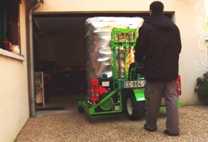 Le chariot embarqué à une roue motrice  est capable de porter jusque 1,1 tonne, photo Jeremy Hugues