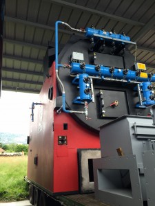 Le haut de la chaudière bois de 3,2 MW lors de son départ des usines Compte R. en Auvergne, photo Compte R.