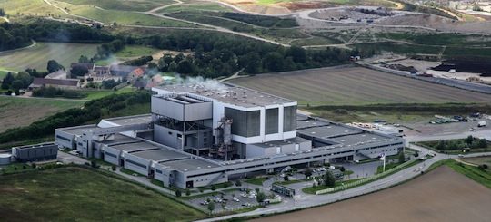 Le SIREDOM étudie la possibilité de construire des stations d’avitaillement de bioGNV à proximité des installations de traitement comme celle de Vert-le-Grand, photo Semardel