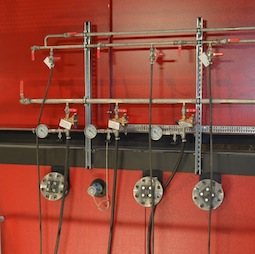 Points d'injection d'urée dans le foyer de l'une des chaudères de Bissy, photo Frédéric Douard