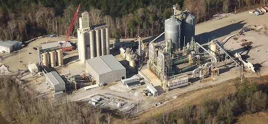 Usine Zilkha à Selma, photo Zilkha Biomass Energy