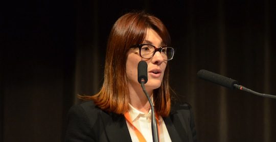 Annalisa Paniz, représentante de l'AIEL, association italienne des bioénergies, photo Frédéric Douard