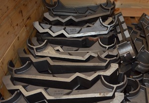 Barreaux de grilles de chaudières à biomasse Biopale, photo Frédéric Douard