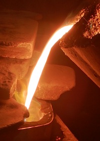 Coulée d'une pièce, photo Saretco