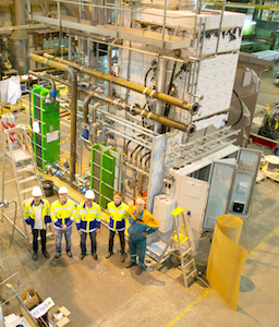 Atelier de fabrication d'un laveur-condenseur de fumée Caligo à Turku en Finlande, photo Caligo