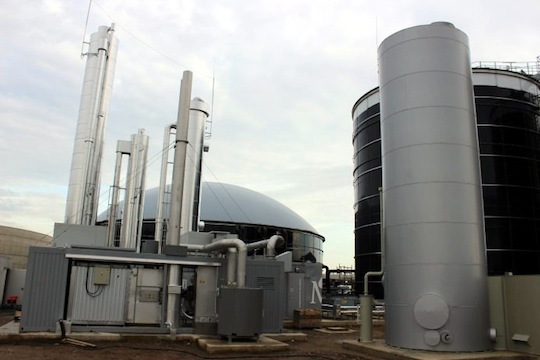 Désulfuration et lavage à l’eau sur l'unité de méthanisation RWE de Bergheim, photo Waterleau