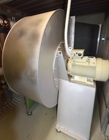 Le ventilateur de 44 000 m³-h du module de séchage, photo Frédéric Douard