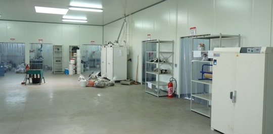 Les salles de réception des solides dans les ateliers Socor, photo Frérédic Douard