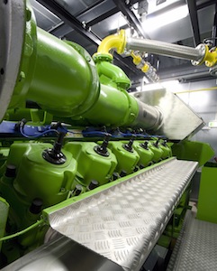 Moteur à biogaz Jenbacher, photo Chevron Lubrifiants