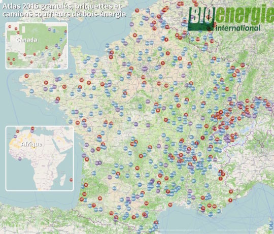 Atlas 2016 des distributeurs de bois-énergie par camion souffleur - Cliquer sur l'image pour l'agrandir.