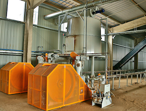 Les presses à briquettes Di Piu, photo Groupe Agri