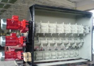 Tambour de fraisage à dents dans la trémie biogaz, photo Decoval