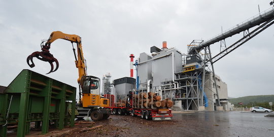 La centrale biomasse Sylvania à Brignoles dans le Var, 20 MWé, a été mise en service en janvier 2016, photo Frédéric Douard