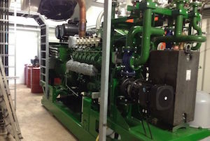 Le module de cogénération, photo BioGas Plus BV