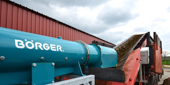 Le séparateur de phase du digestat, photo Frédéric Douard