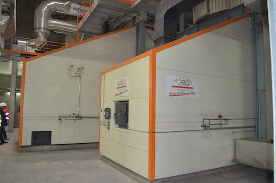 Les chambres de gazéification sur grille des deux chaudières Agroforst de Roubaix, photo Frédéric Douard