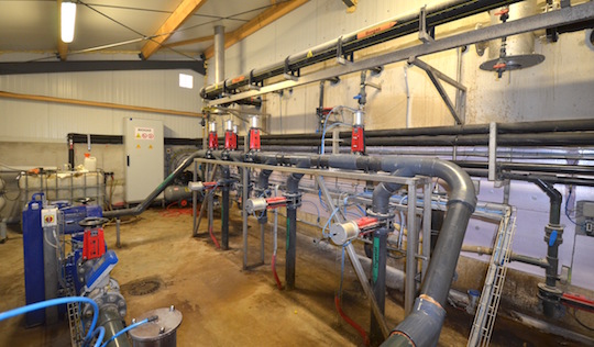 Local de gestion des liquides et de l'aspersion, photo Frédéric Douard