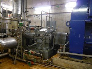 Turbine vapeur de l'UVED, photo Sotraval