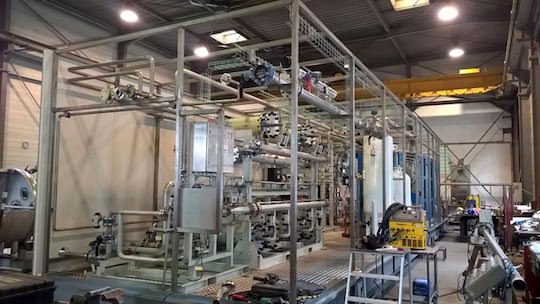 Construction de la Wagabox pour Suez à Saint-Maximin, dans les atelier de Waga Energy à Meylan, photo Waga Energy