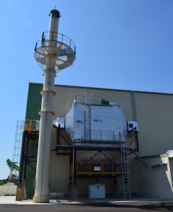 Le filtre électrostatique SaveEnergy et la cheminée Beirens, photo Frédéric Douard