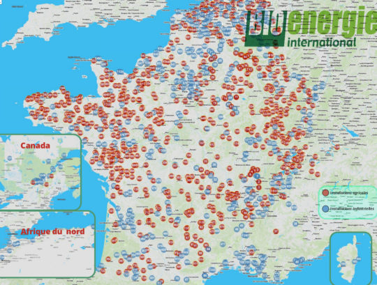 Atlas 2017 Bioénergie International des sites de production et valorisation de biogaz