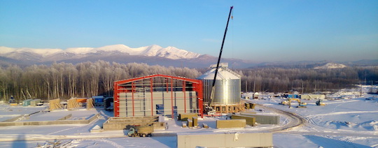 Construction de l'usine ASIA LES en Russie, photo Prodesa