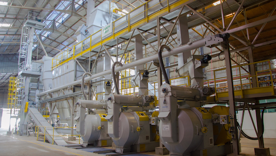 Ligne de granulation à l'usine GPS en Malaysie, photo Prodesa