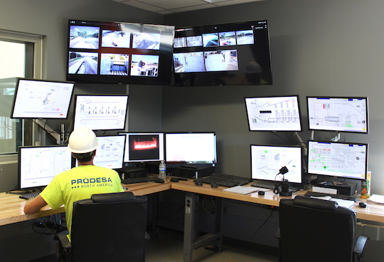 Salle de supervision de l'usine Colombo Energy, photo Prodesa