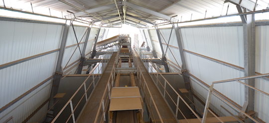 Vue intérieure du silo construit par SERA, photo Frédéric Douard