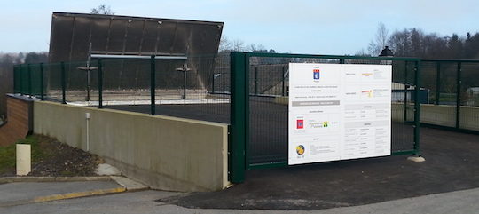 Accès au silo de la chaufferie d'Eteignières, photo ALE 08