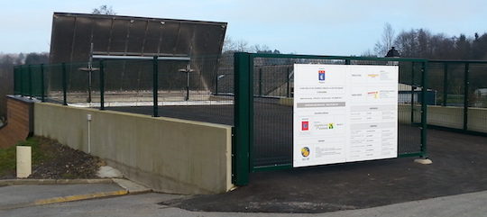 Accès au silo de la chaufferie d'Eteignières, photo ALE 08