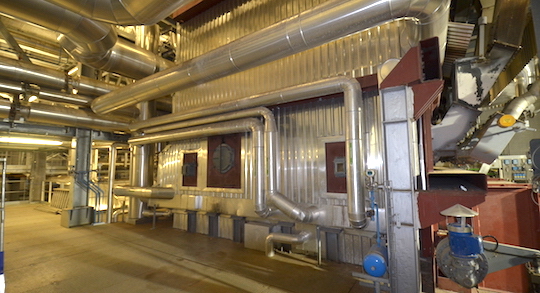 La chaudière de 83 MW CNIM de Kogeban, photo Frédéric Douard