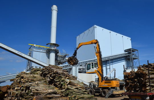 La plateforme biomasse Akuo Energy sur le site de la centrale de Nesle, photo Frédéric Douard