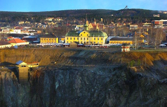 La ville de Falun, au bord de sa mine de cuivre, photo Ville de Falun