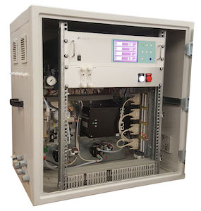 Le coffret d'analyse de biogaz avec écran ZPSB, photo FE