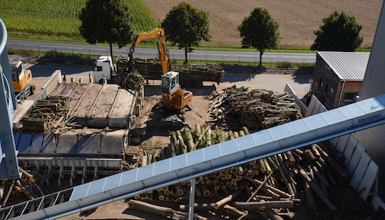 Le poste de déchiquetage VECOPLAN à la plateforme biomasse de Nesle, photo Frédéric Douard