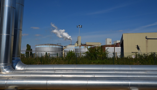 Les sites de centrales biomasse Akuo ont été choisis de par la présence de puits de chaleur importants, ici à Nesle, photo Frédéric Douard