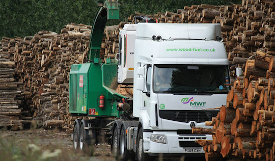 Déchiqueteuse de Midlands Wood Fuels, photo MWF